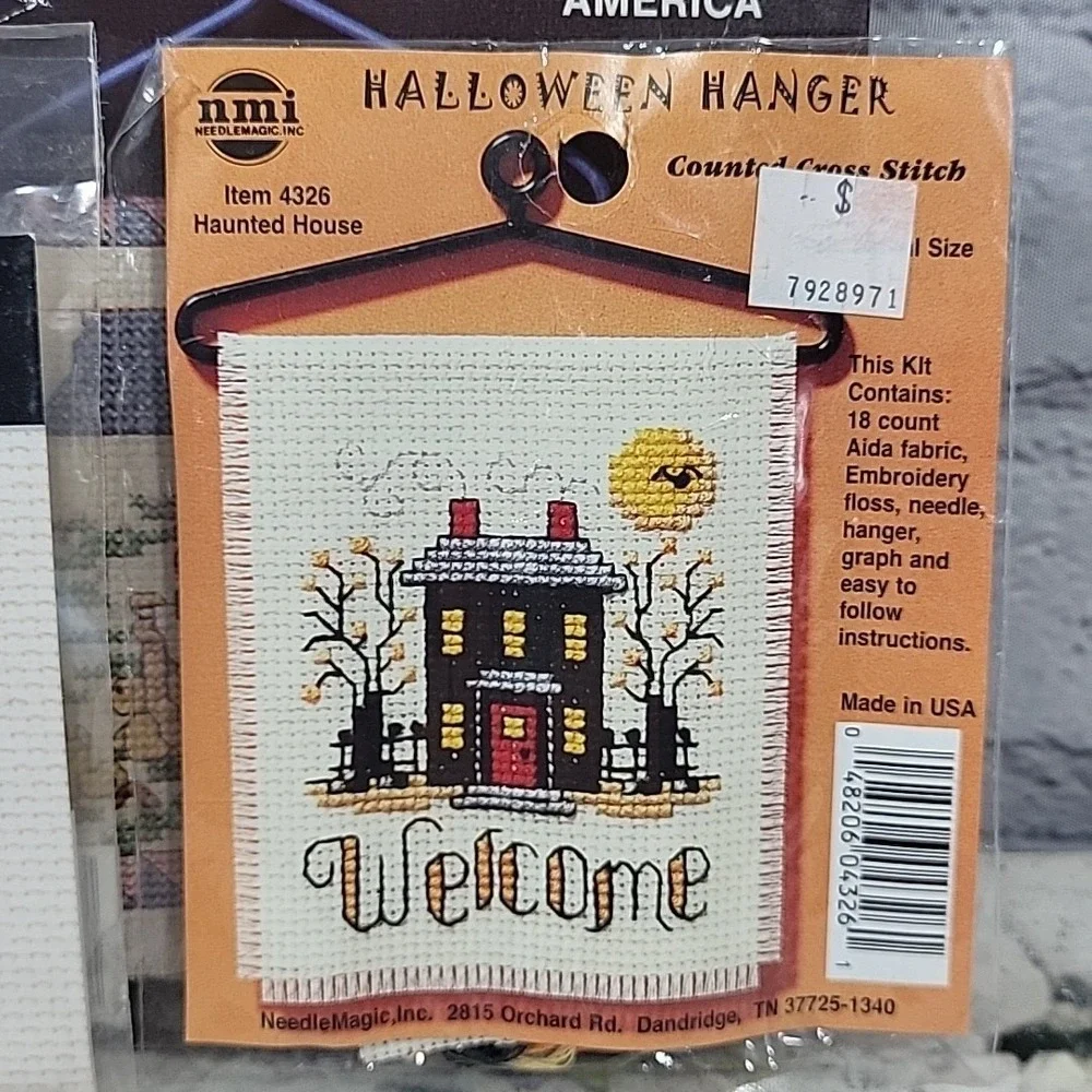 Mini Cross‎ Stitch Kits Lot Of 4 Welcome Dino Room Sign French Country